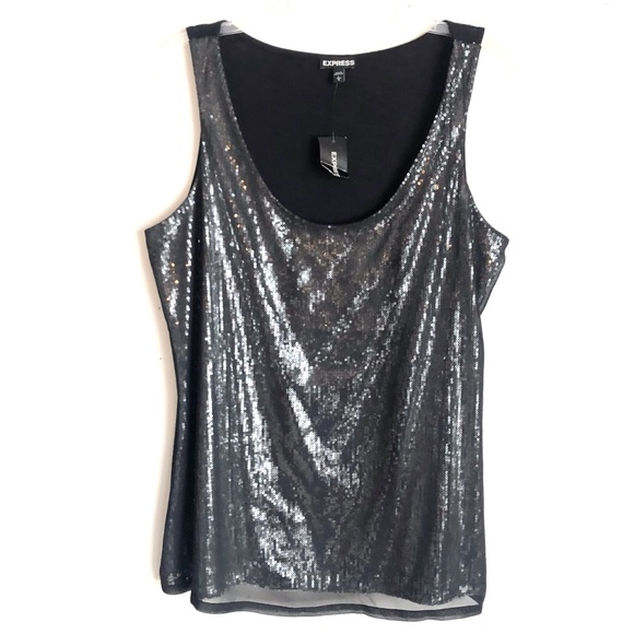Express Sequin Tank Top Large - Picture 12 of 12